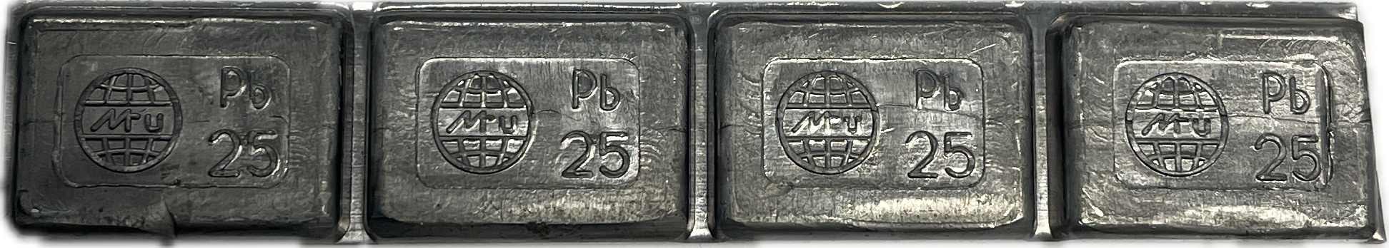 Līmējamie balansēšanas atsvariņi Līmējamie atsvariņi (kravas) 100gr 4x25gr (Pb)